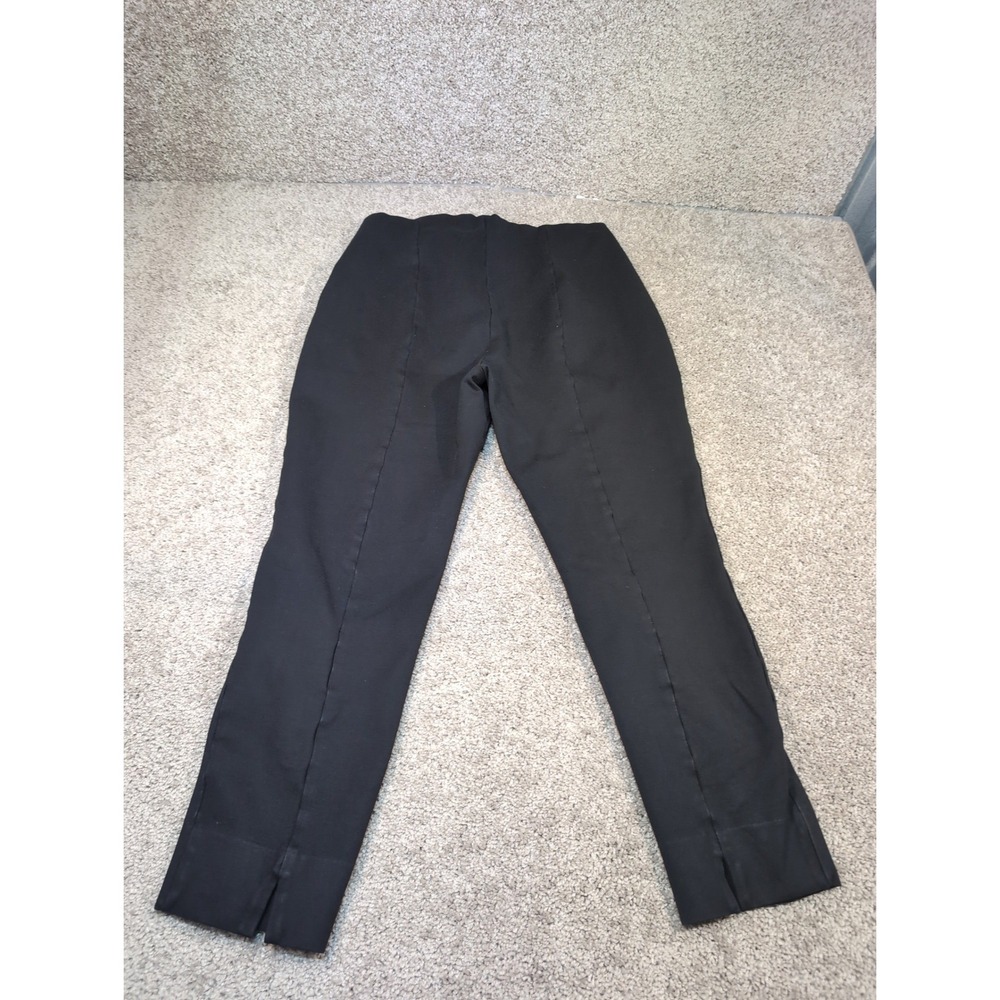 Quince Womens Ultra-Stretch Ponte Pintuck Ankle Pants Black XL - Picture 8 of 10